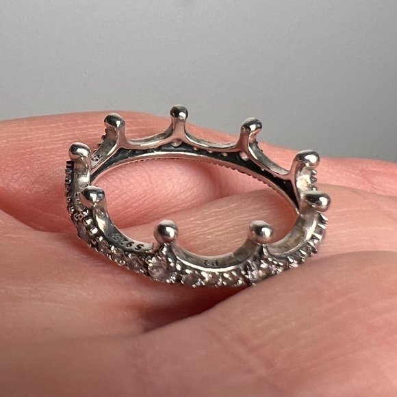 PANDORA sterling silver crown ring size 5 - Picture 5 of 9